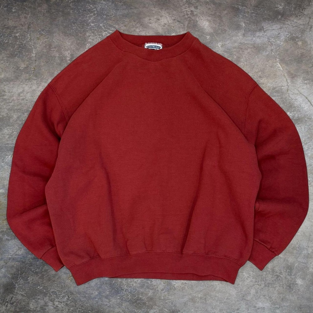 Vintage Lee Heavyeight Burgundy Crewneck Sweatshirt Mens Size XL Made In USA 90s